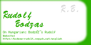 rudolf bodzas business card